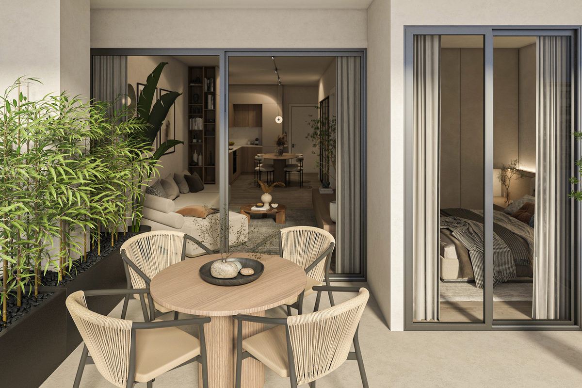 Balkon oturma alanı